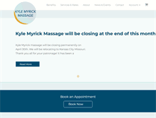 Tablet Screenshot of kylemyrickmassage.com